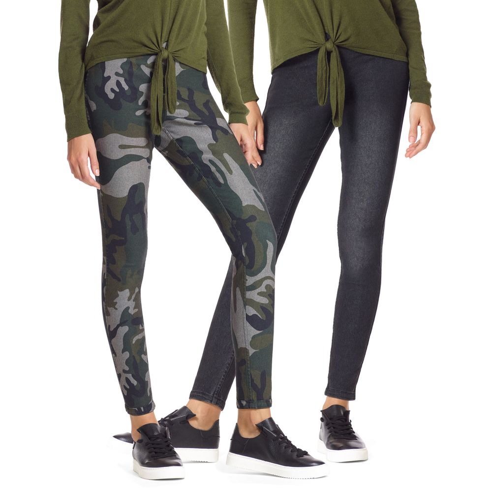 Hue Women's Reversible Denim High Rise Leggings